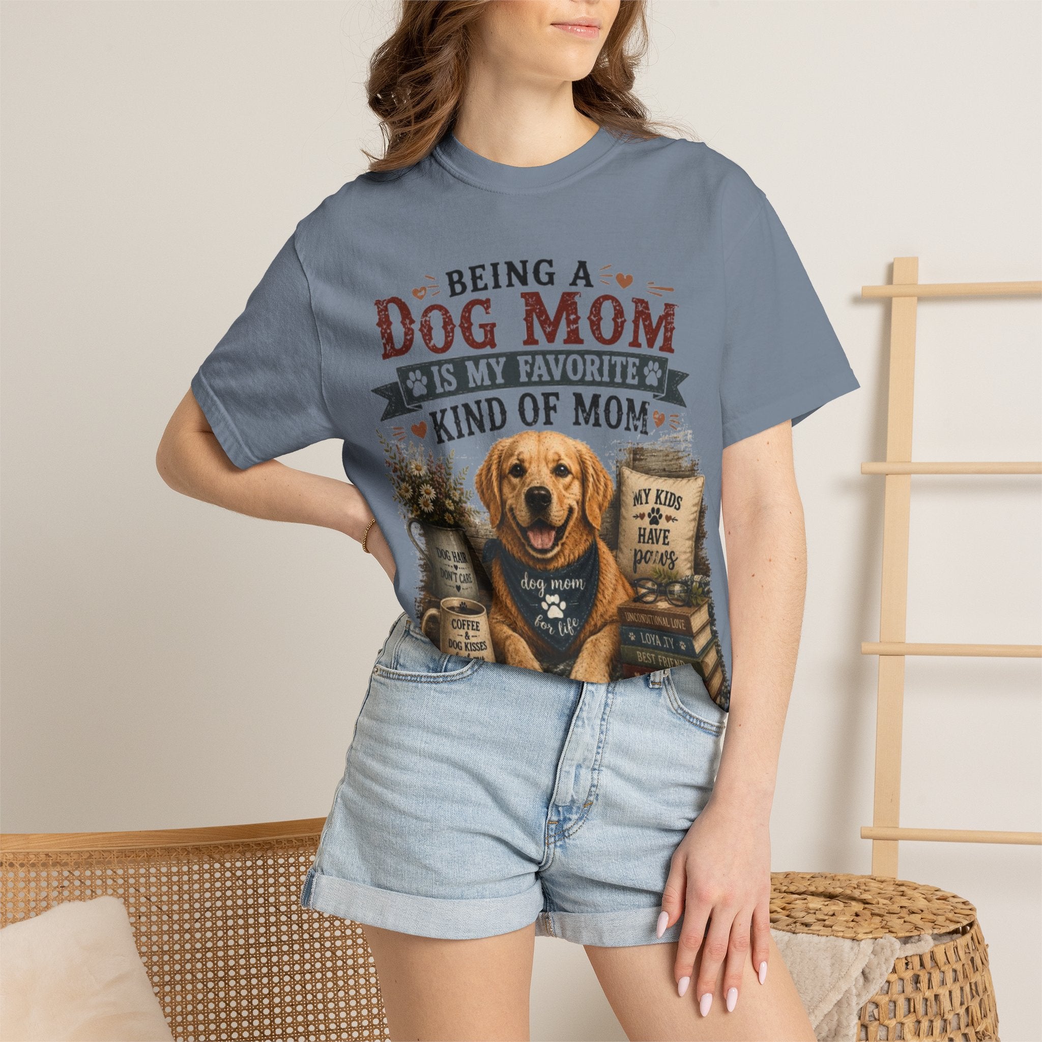 Being A Dog Mom Is My Favorite Kind Of Mom Retro T-Shirt
