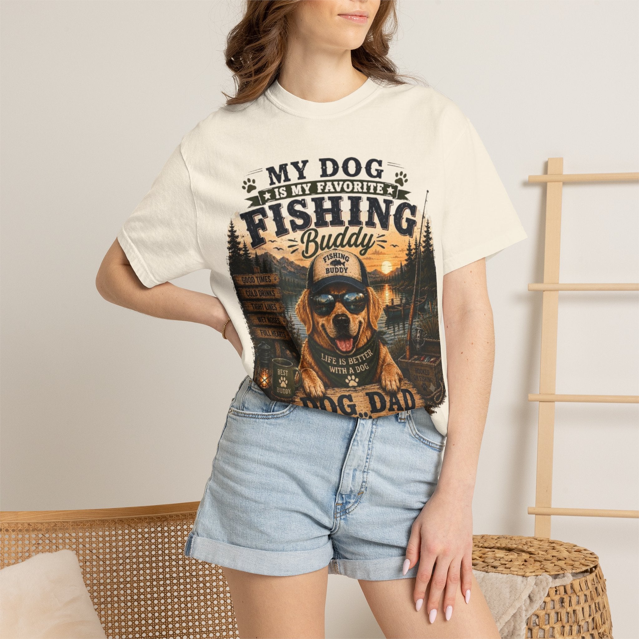 My Dog Is My Favorite Fishing Buddy Comfort Colors® T-Shirt