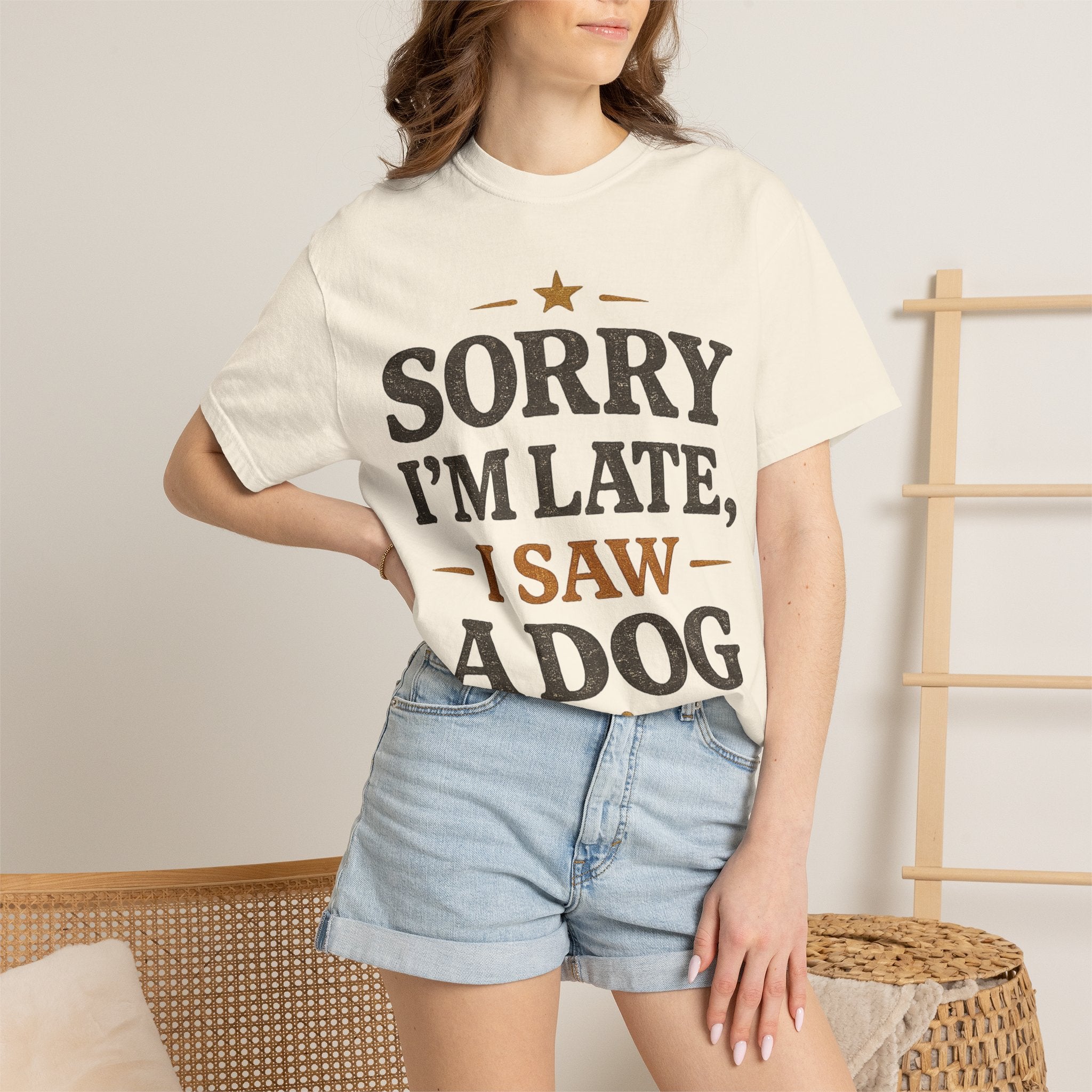 Sorry I’m Late, I Saw a Dog Retro T-Shirt