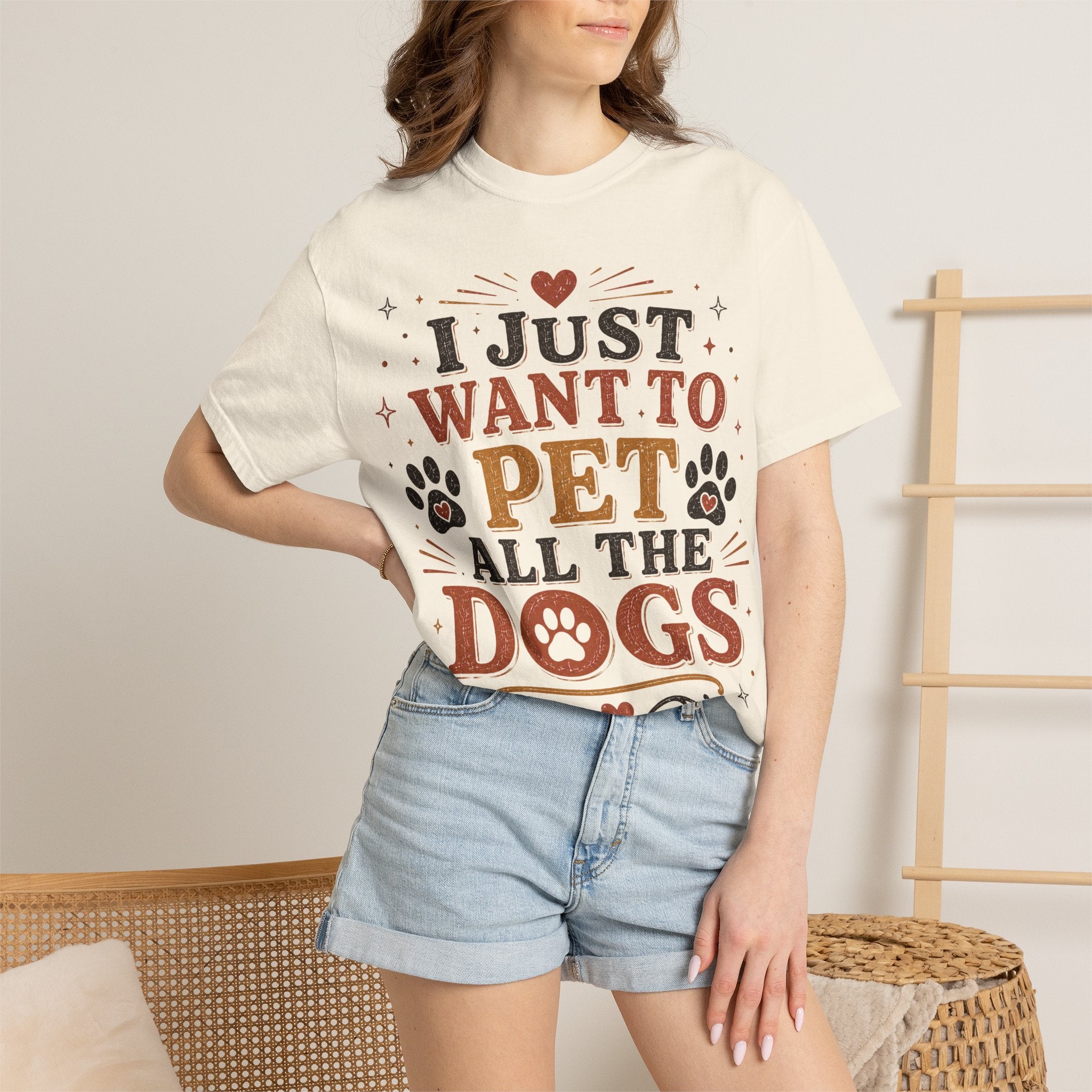 I Just Want To Pet All The Dogs Retro T-Shirt