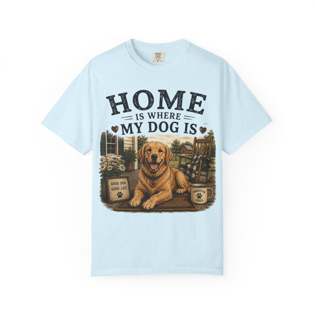 Home Is Where My Dog Is Retro T-Shirt
