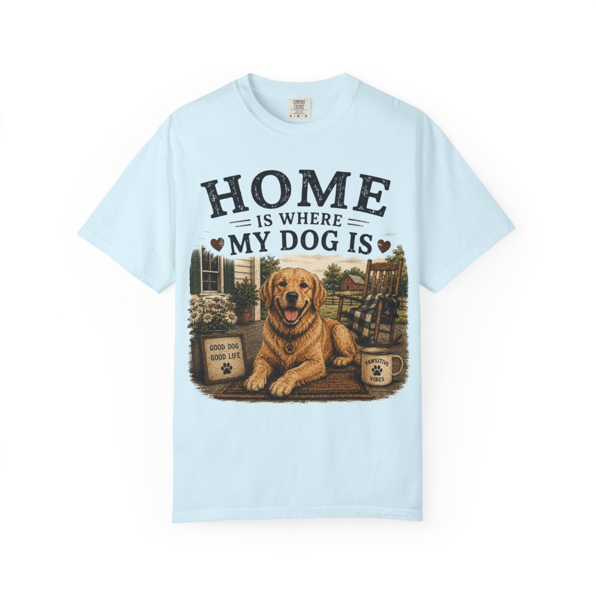 Home Is Where My Dog Is Retro T-Shirt