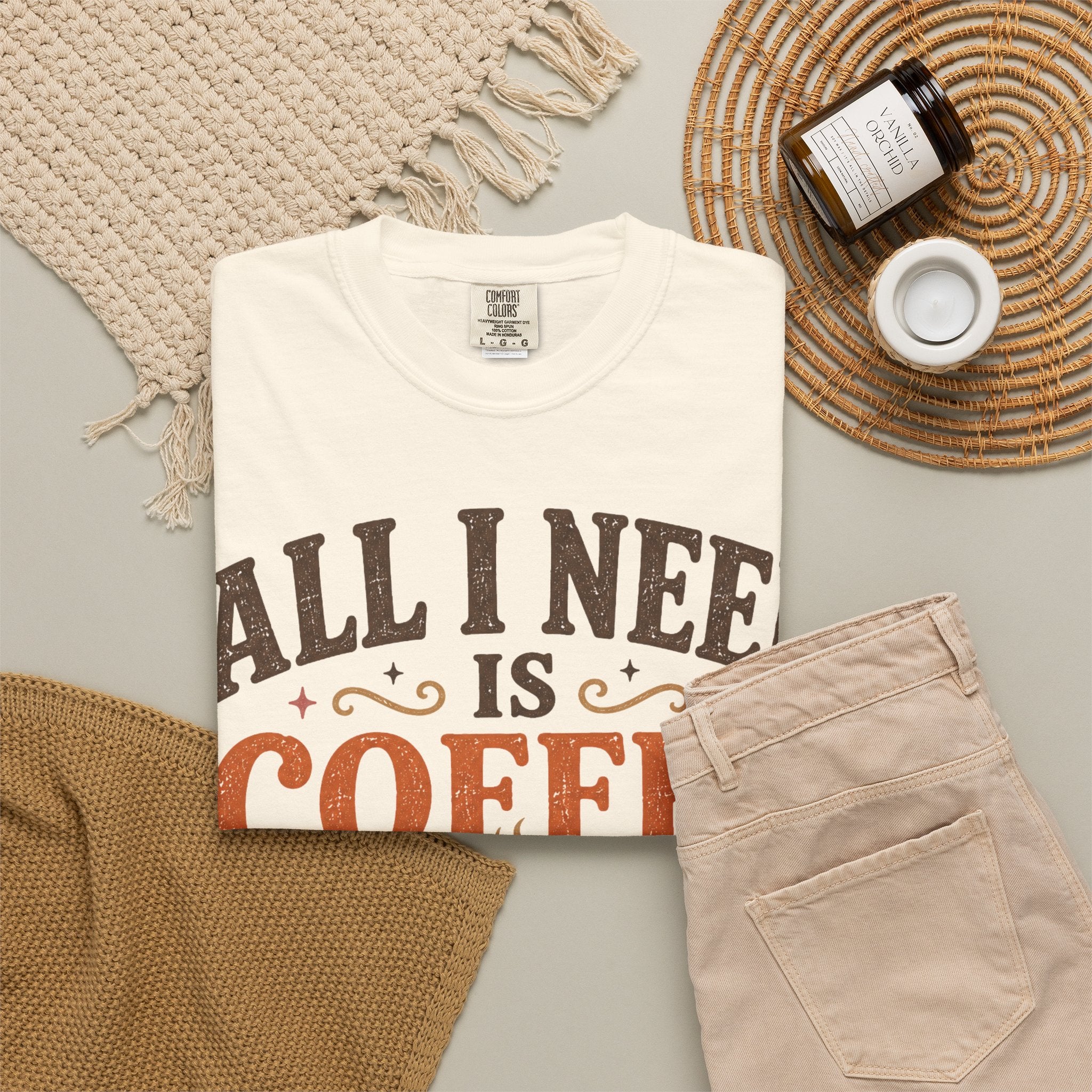 All I Need Is Coffee and My Dog Retro T-Shirt