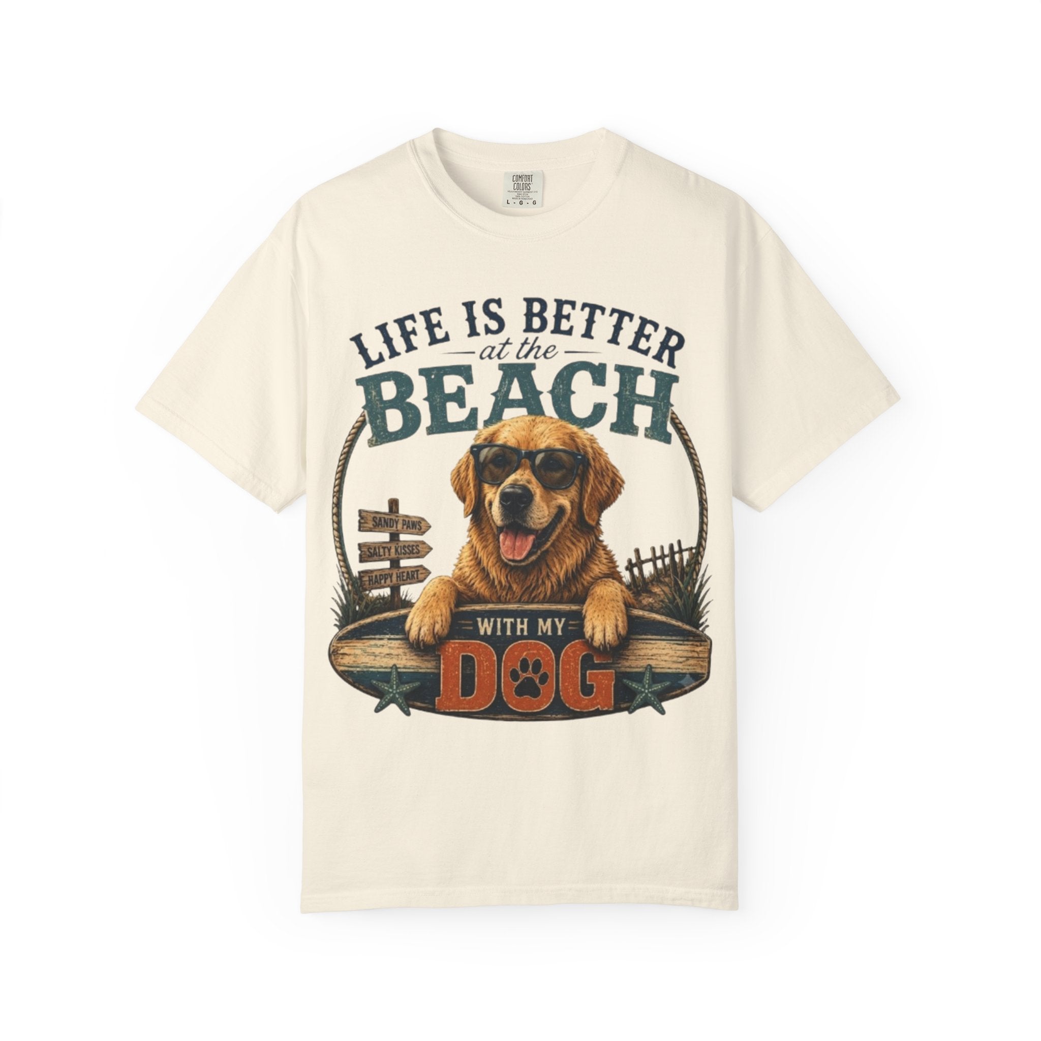 Life Is Better at the Beach With My Dog Comfort Colors® T-Shirt