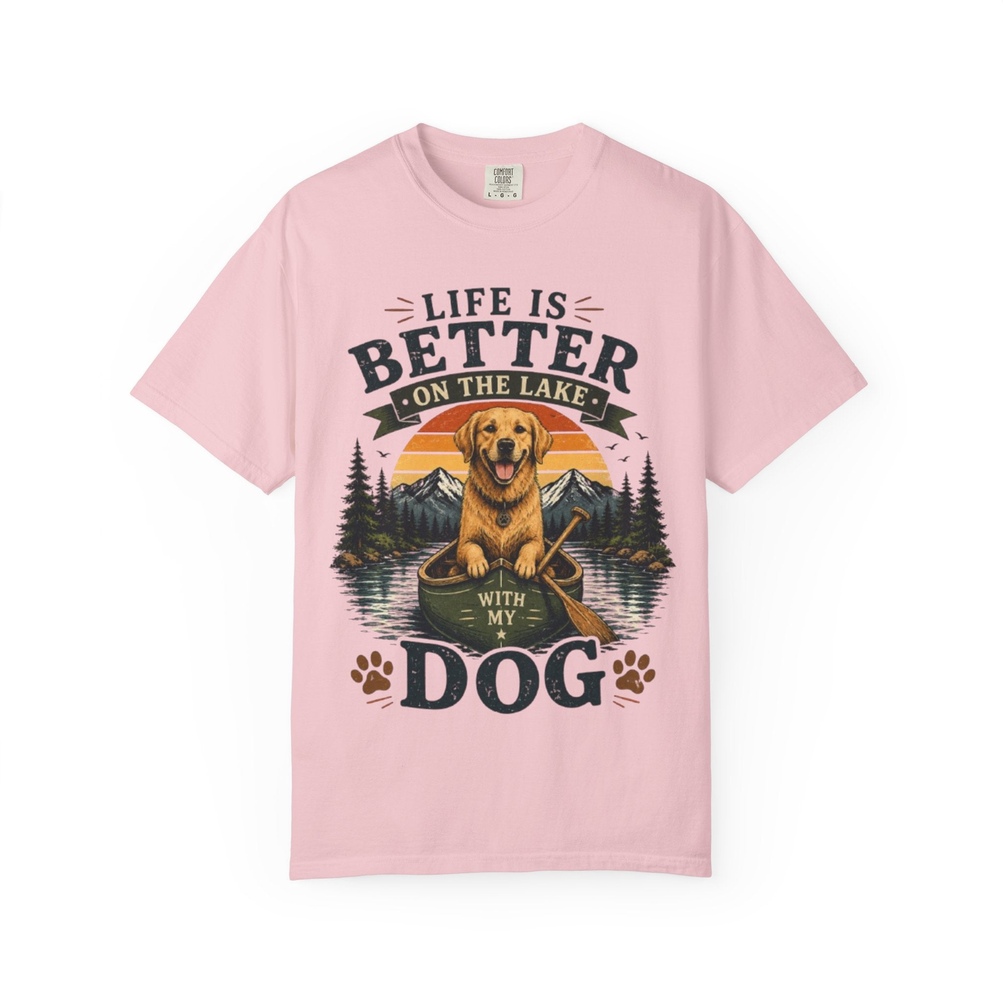 Life Is Better On The Lake With My Dog Retro T-Shirt