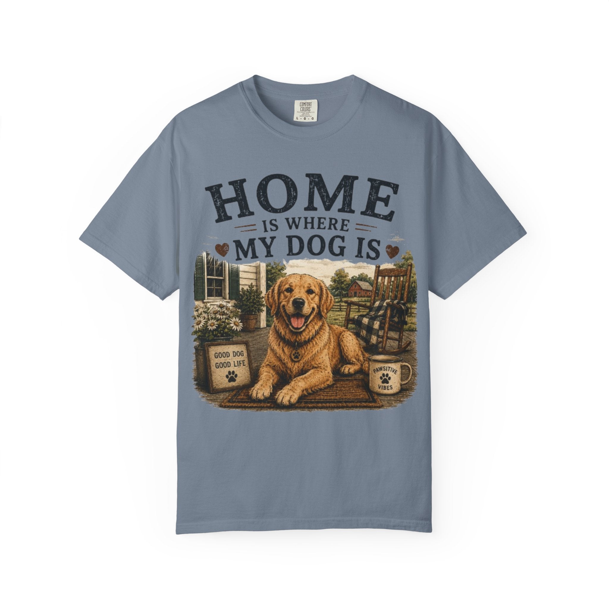 Home Is Where My Dog Is Retro T-Shirt