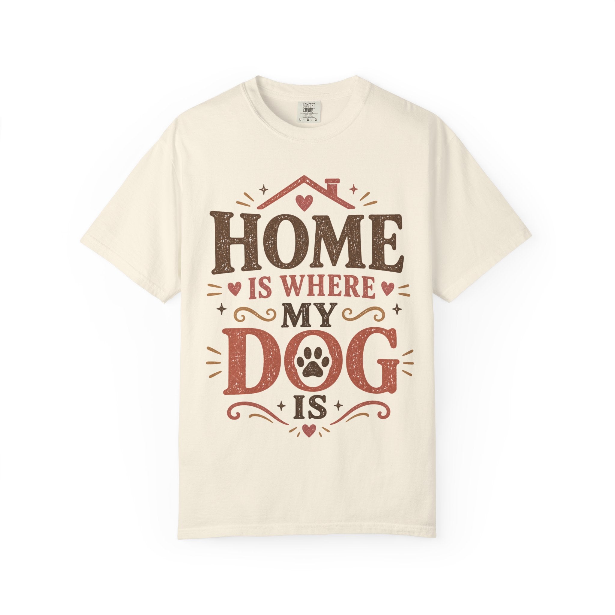 Home Is Where My Dog Is Retro T-Shirt