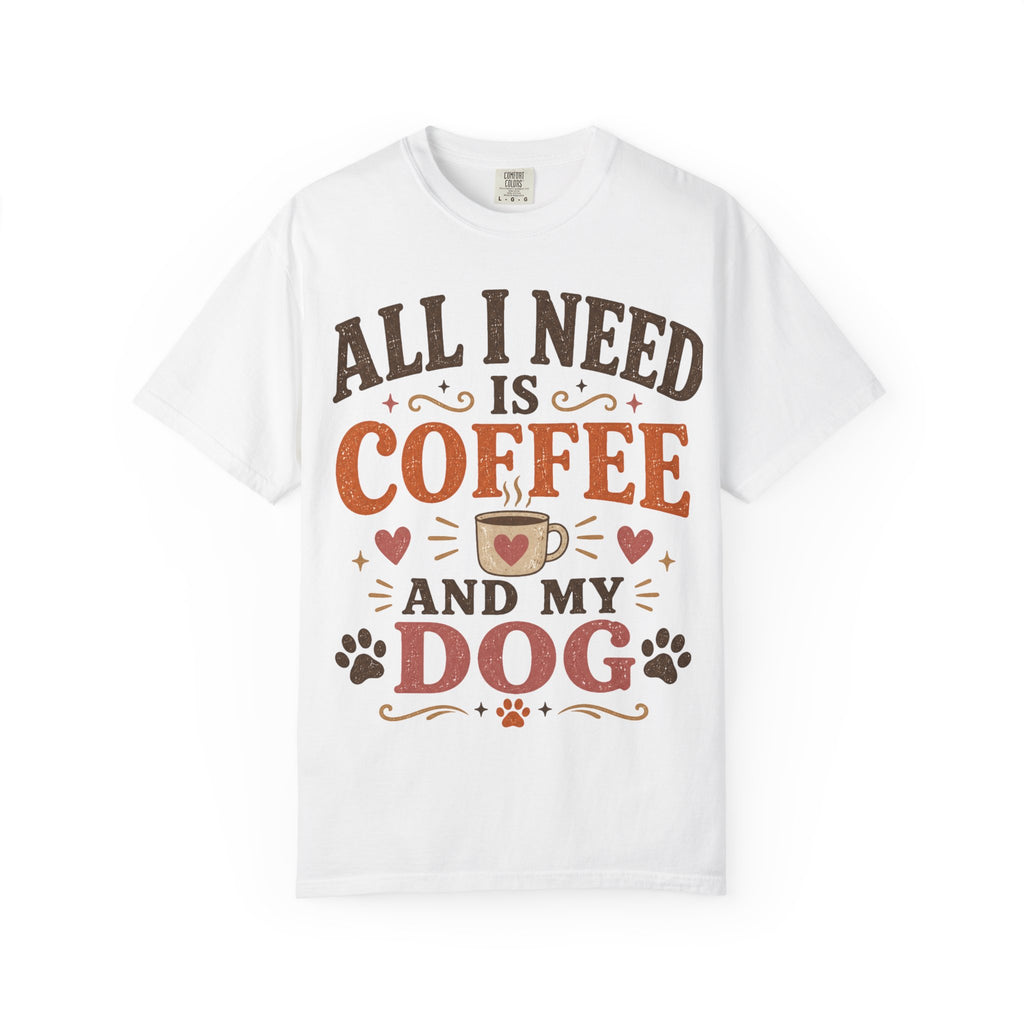 All I Need Is Coffee and My Dog Retro T-Shirt