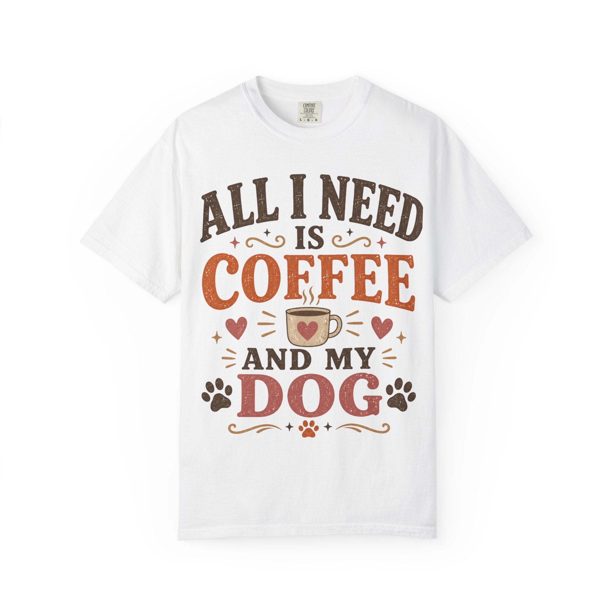 All I Need Is Coffee and My Dog Retro T-Shirt