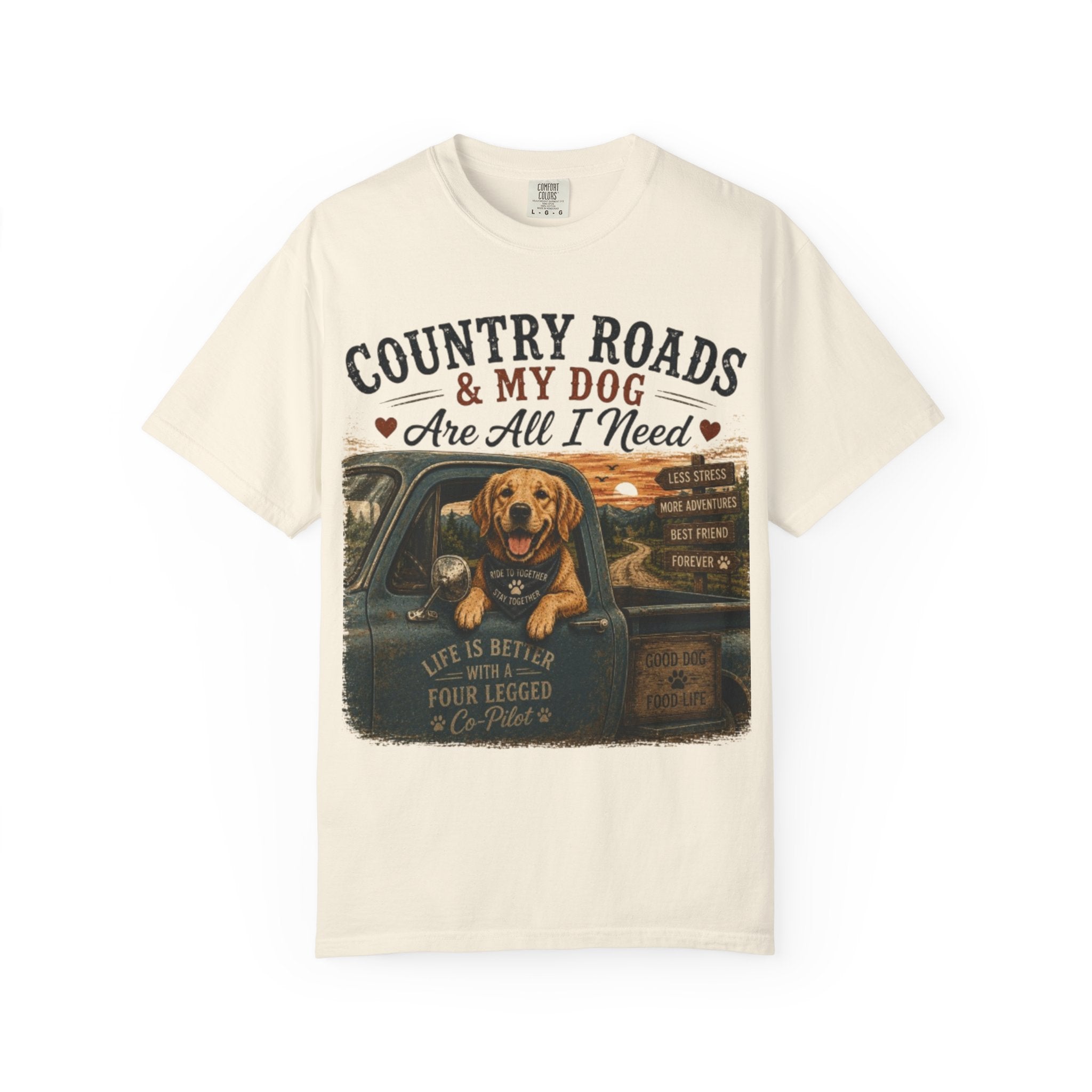 Country Roads & My Dog Retro T-Shirt