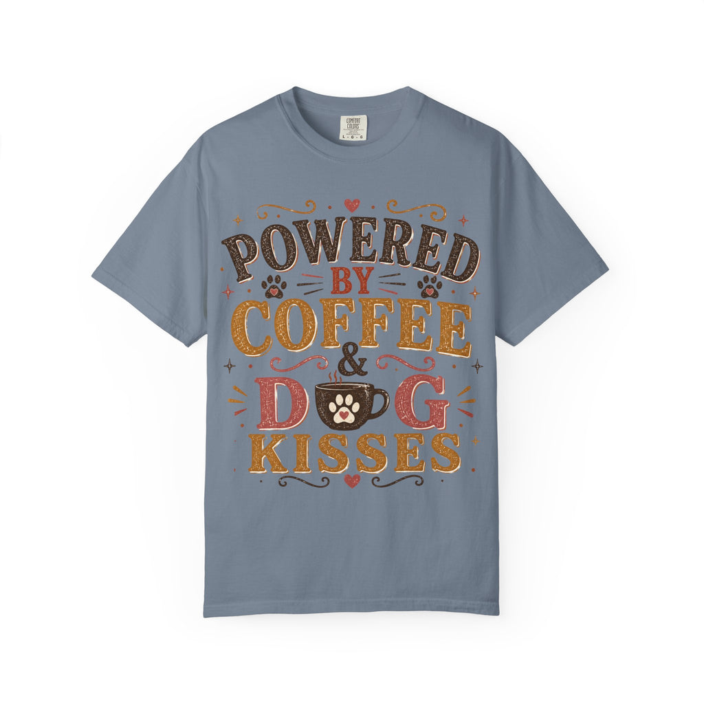 Powered By Coffee & Dog Kisses Retro T-Shirt