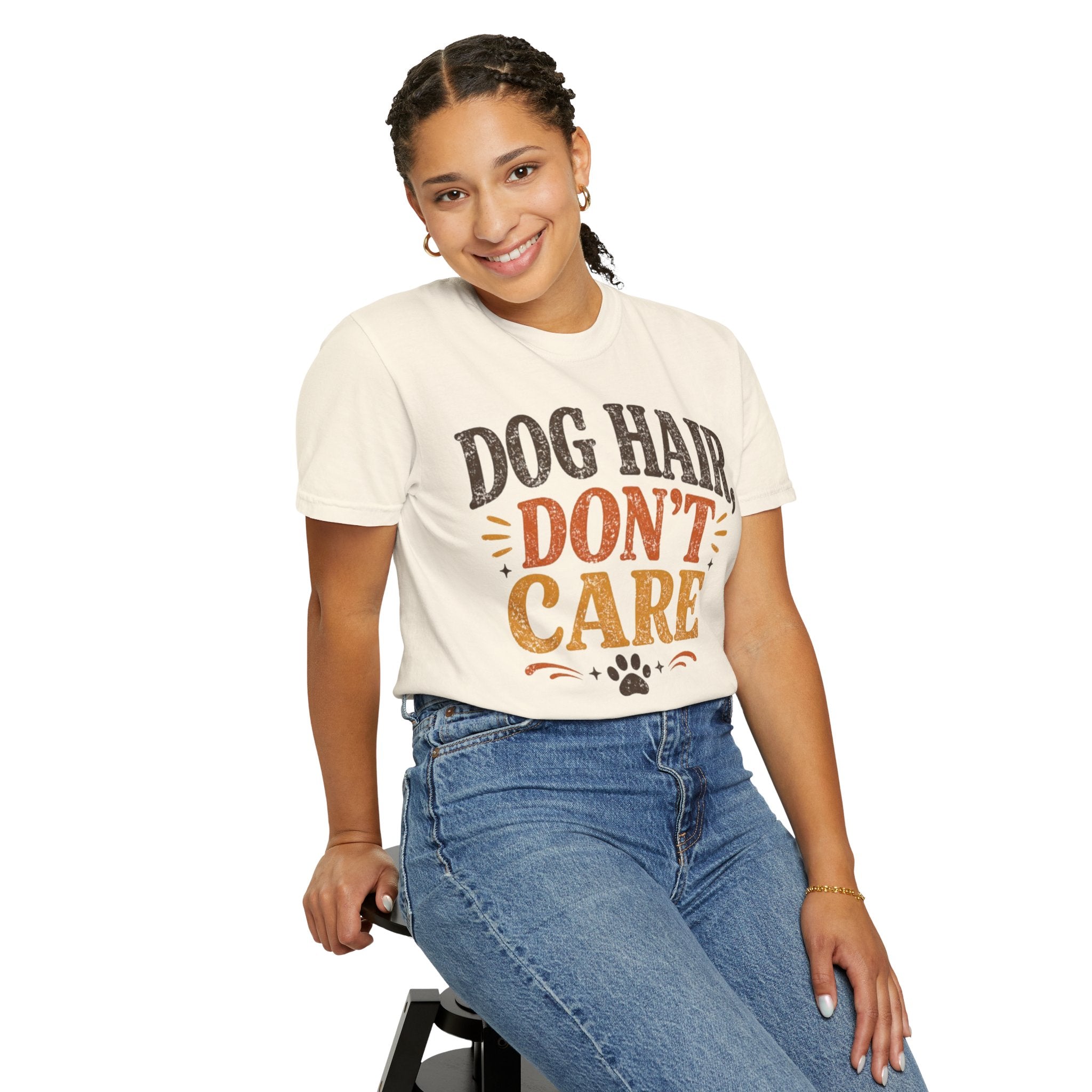 Dog Hair, Don’t Care Retro T-Shirt