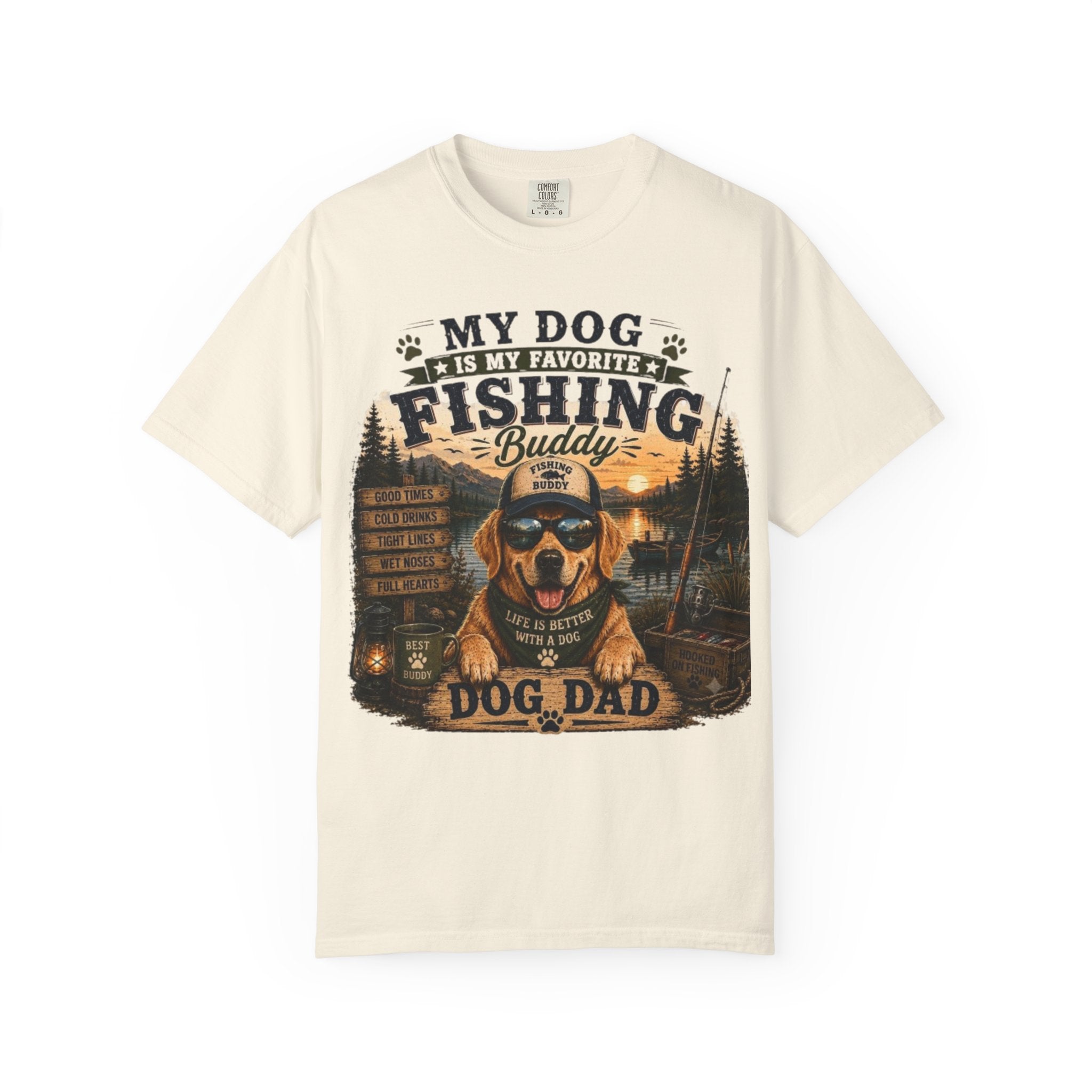 My Dog Is My Favorite Fishing Buddy Comfort Colors® T-Shirt