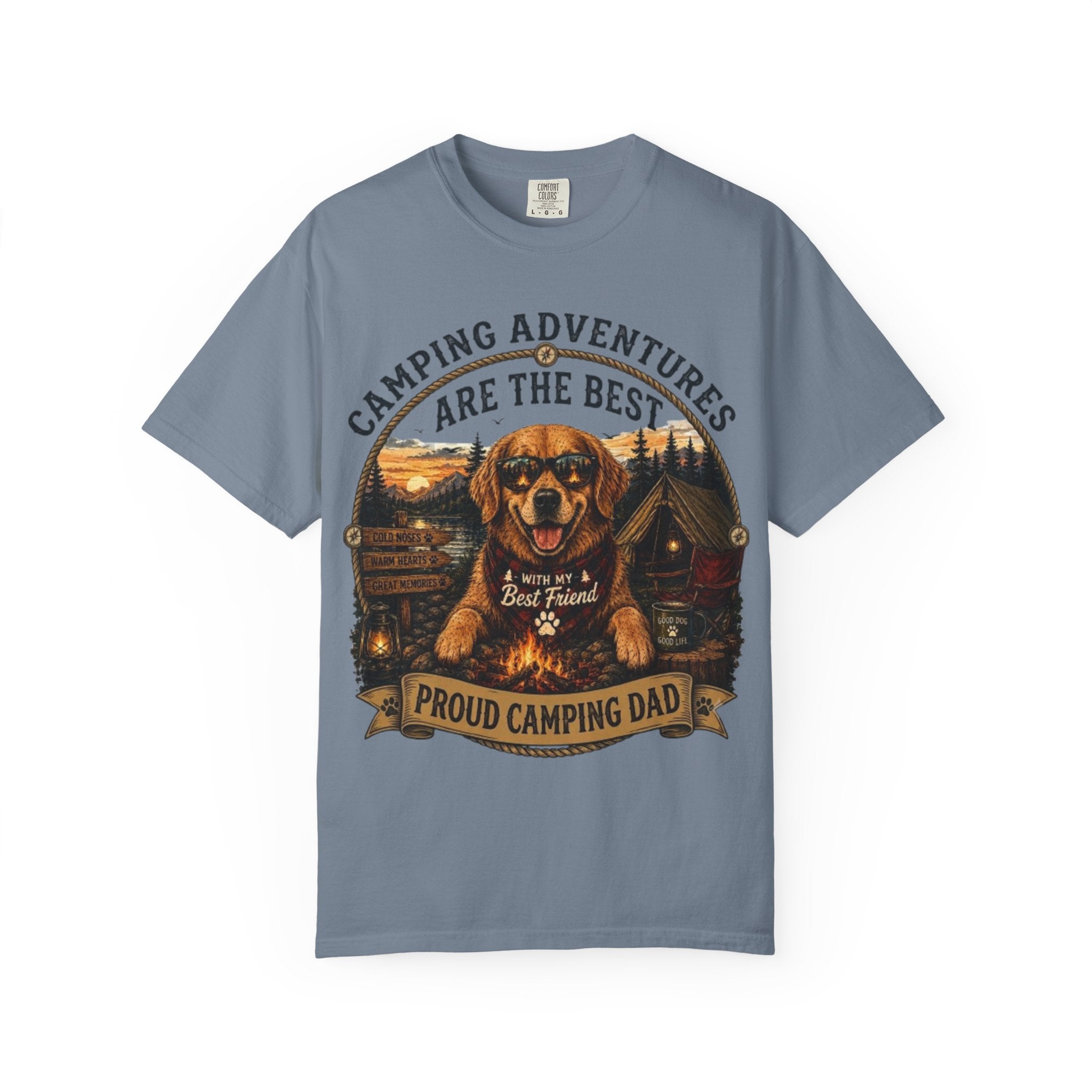 Proud Camping Dog Dad Comfort Colors® T-Shirt