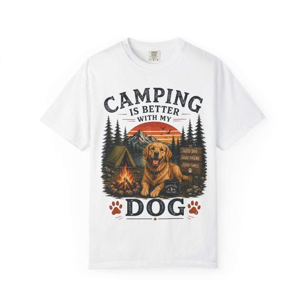 Camping Is Better With My Dog Retro T-Shirt