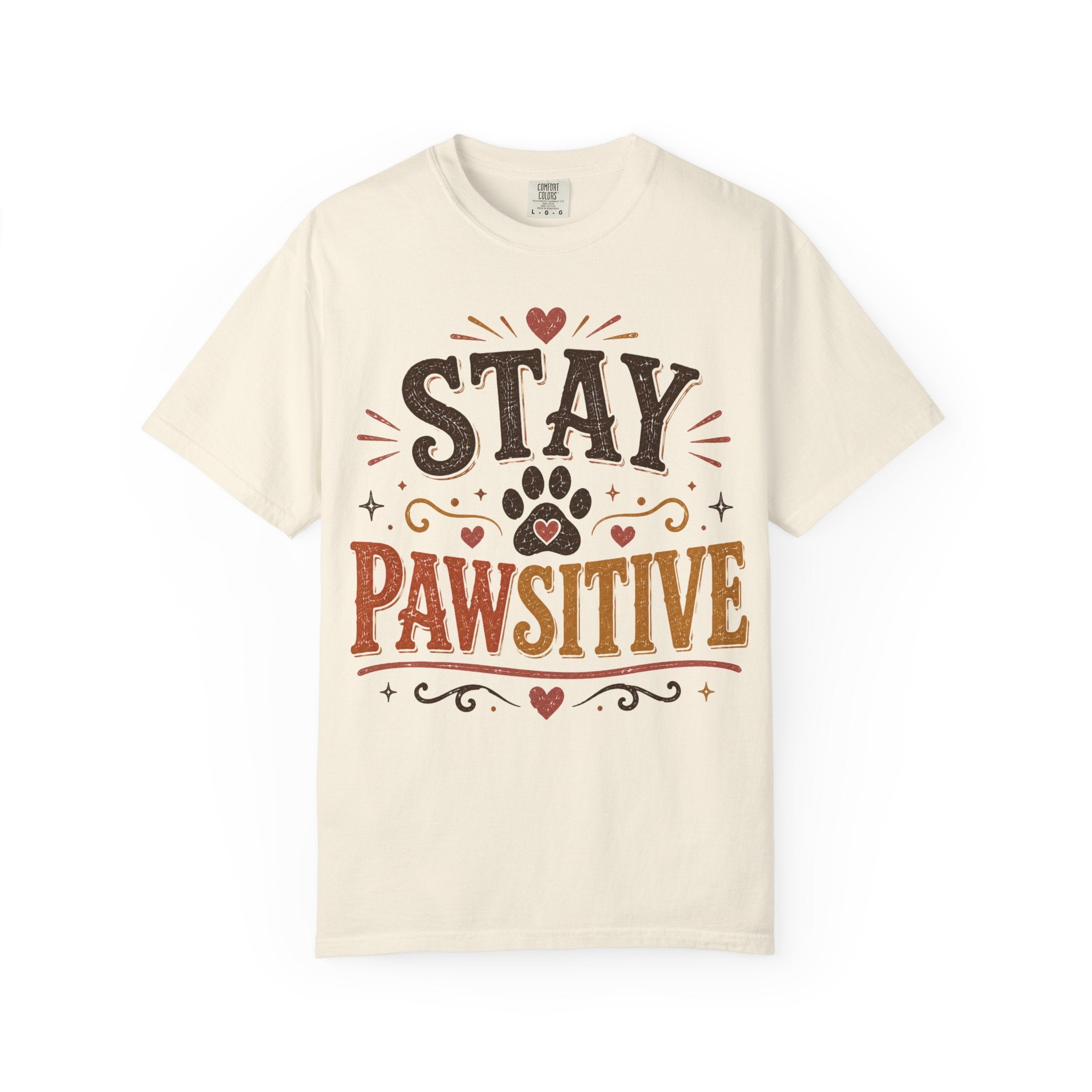 Stay Pawsitive Retro T-Shirt
