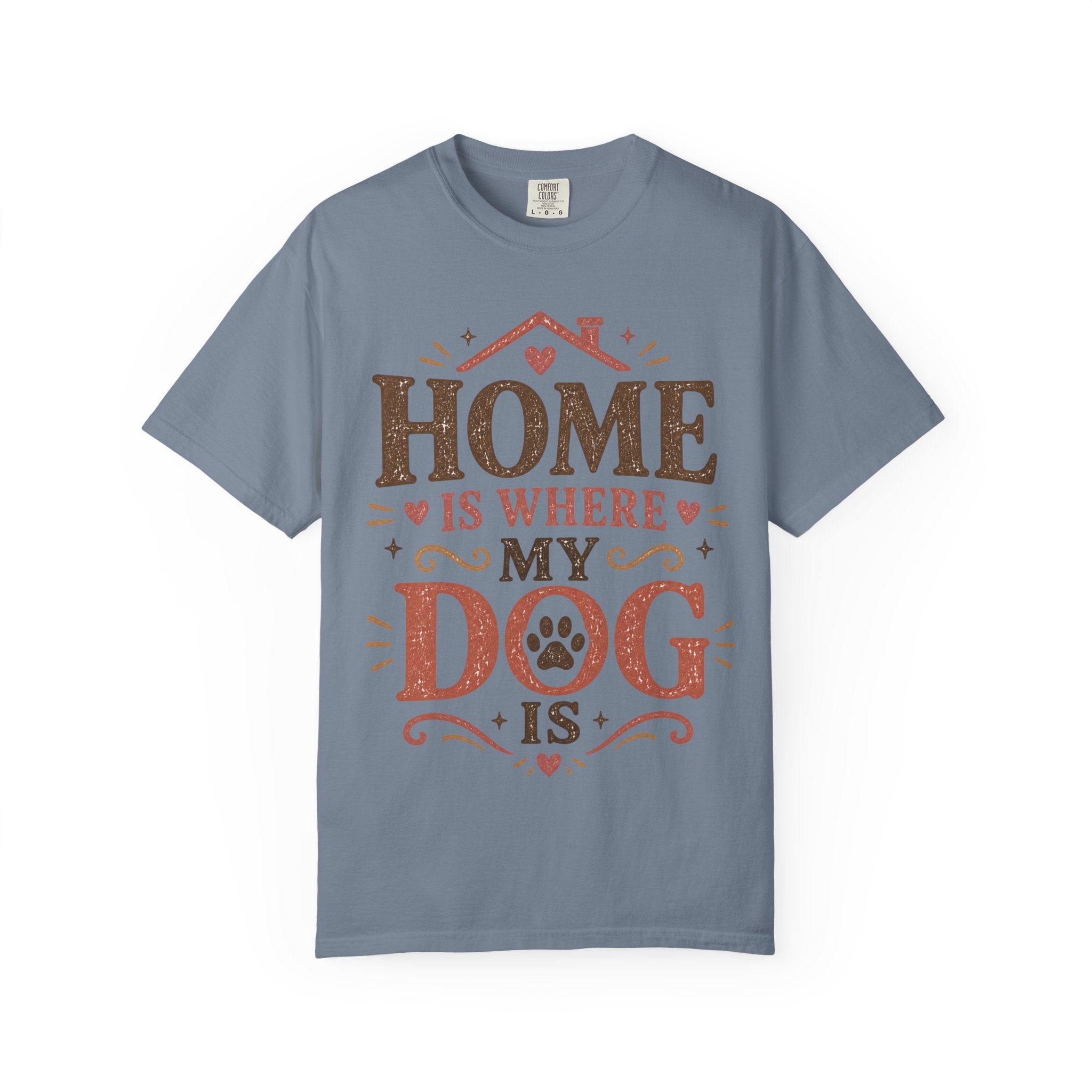 Home Is Where My Dog Is Retro T-Shirt