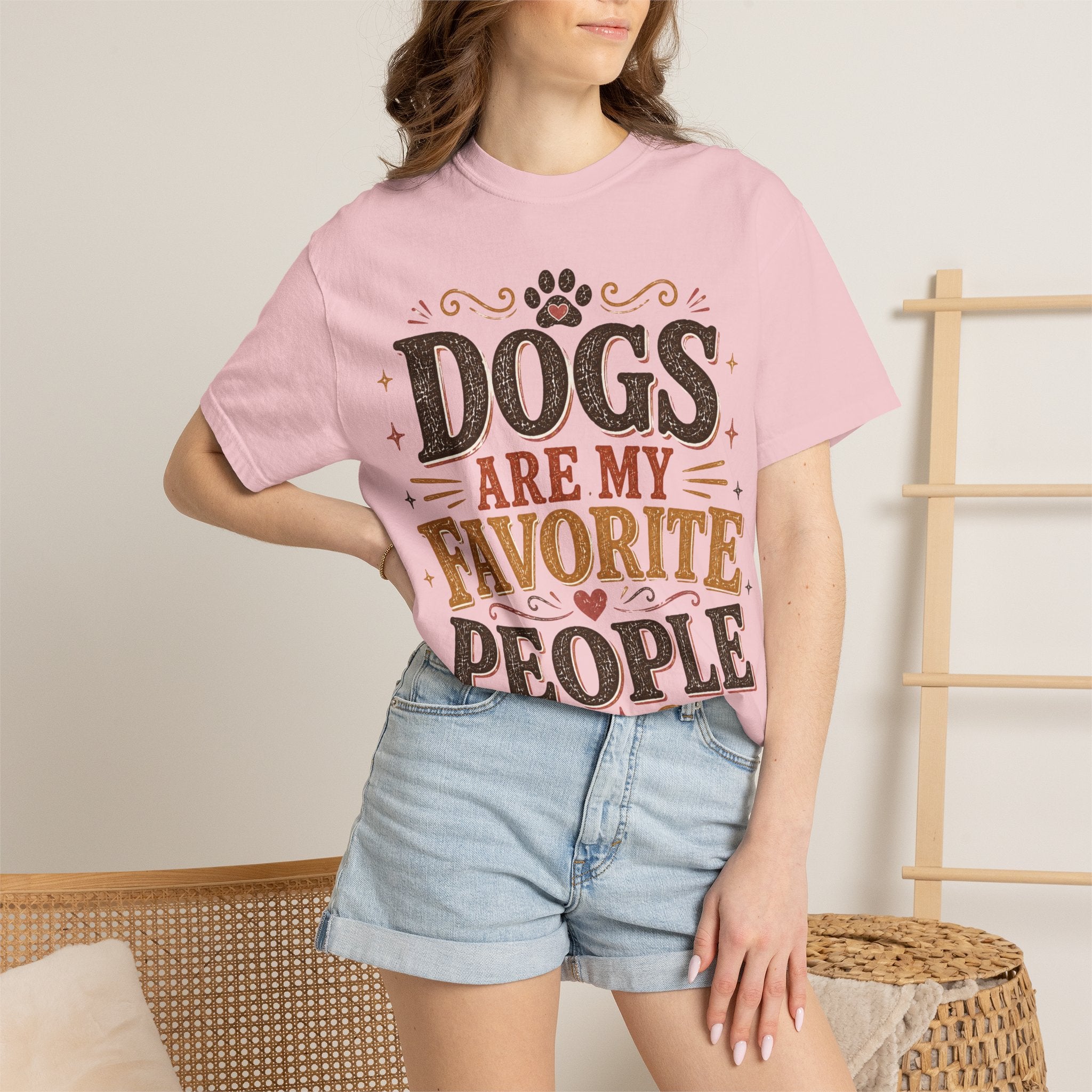 Dogs Are My Favorite People Retro T-Shirt