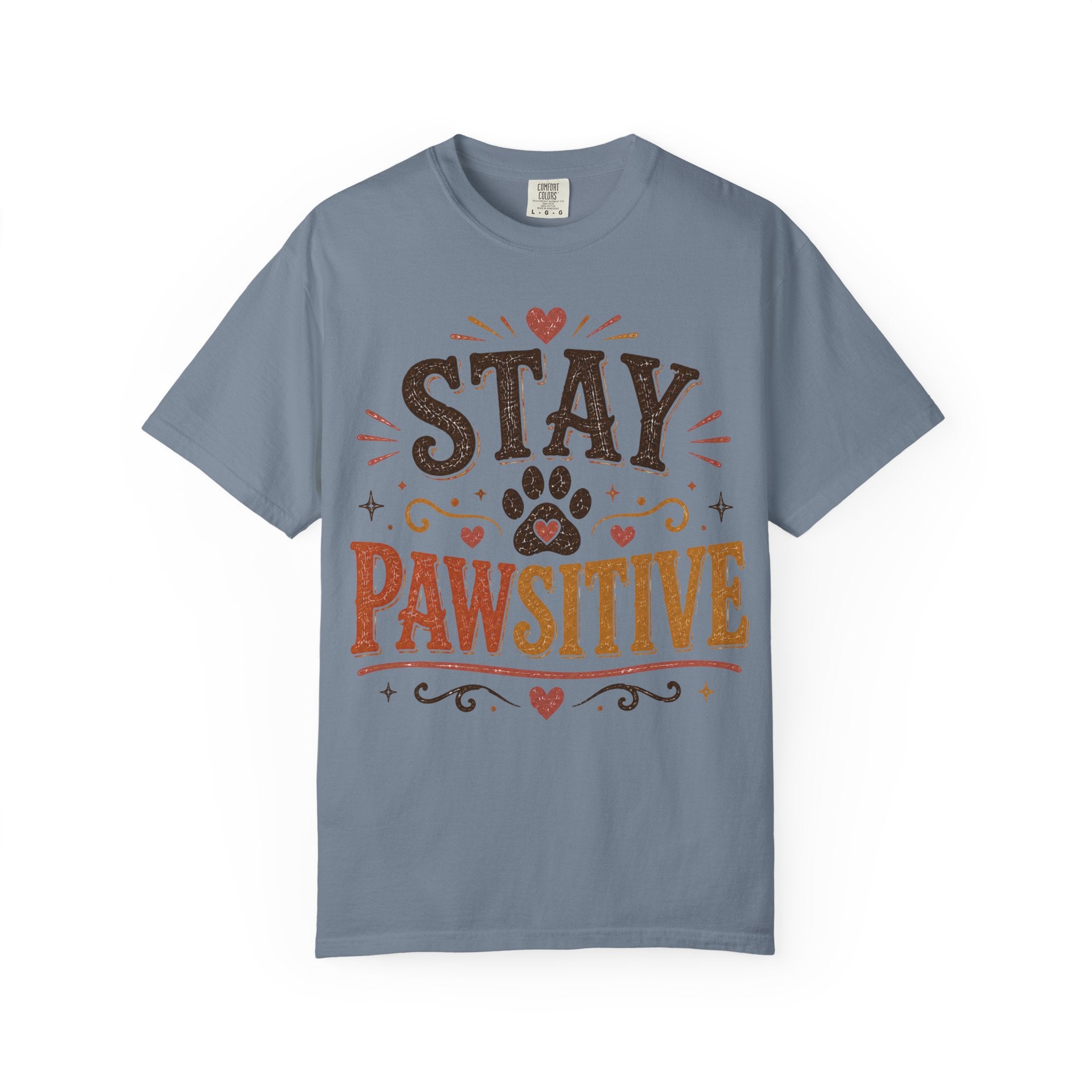 Stay Pawsitive Retro T-Shirt
