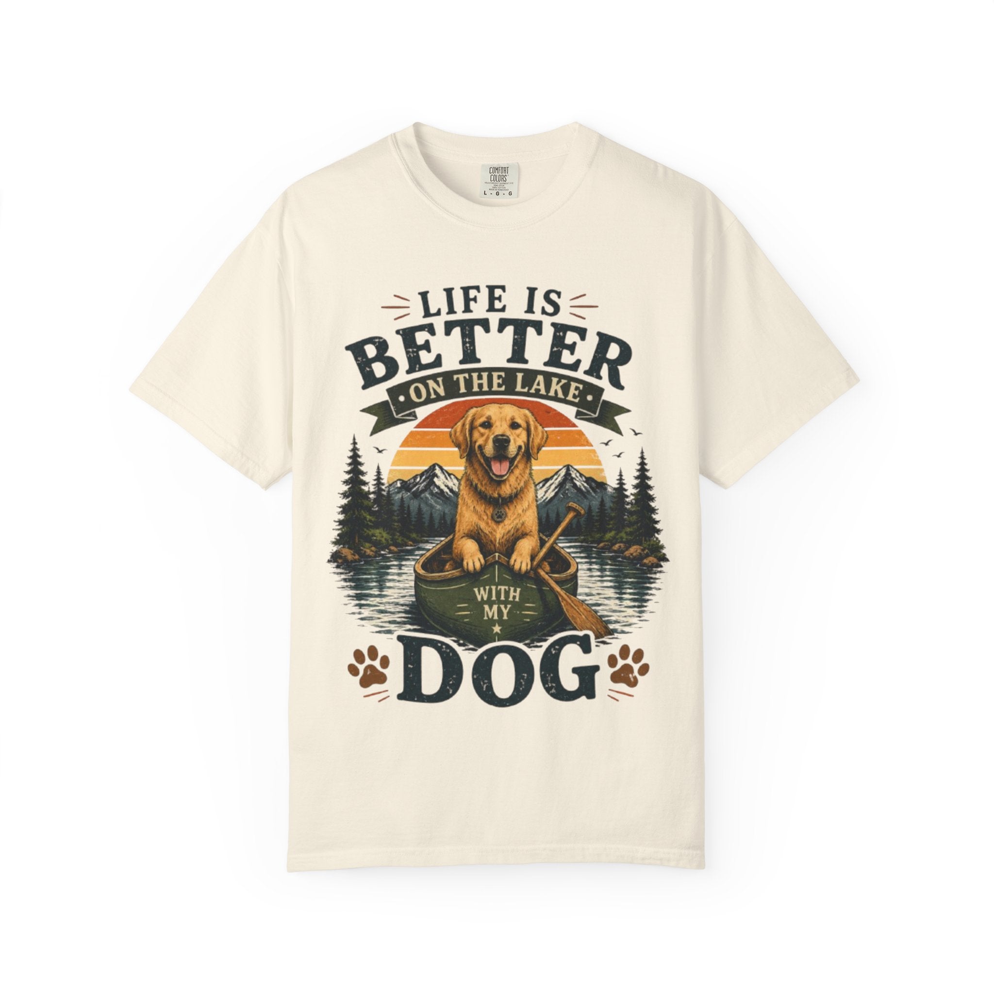 Life Is Better On The Lake With My Dog Retro T-Shirt