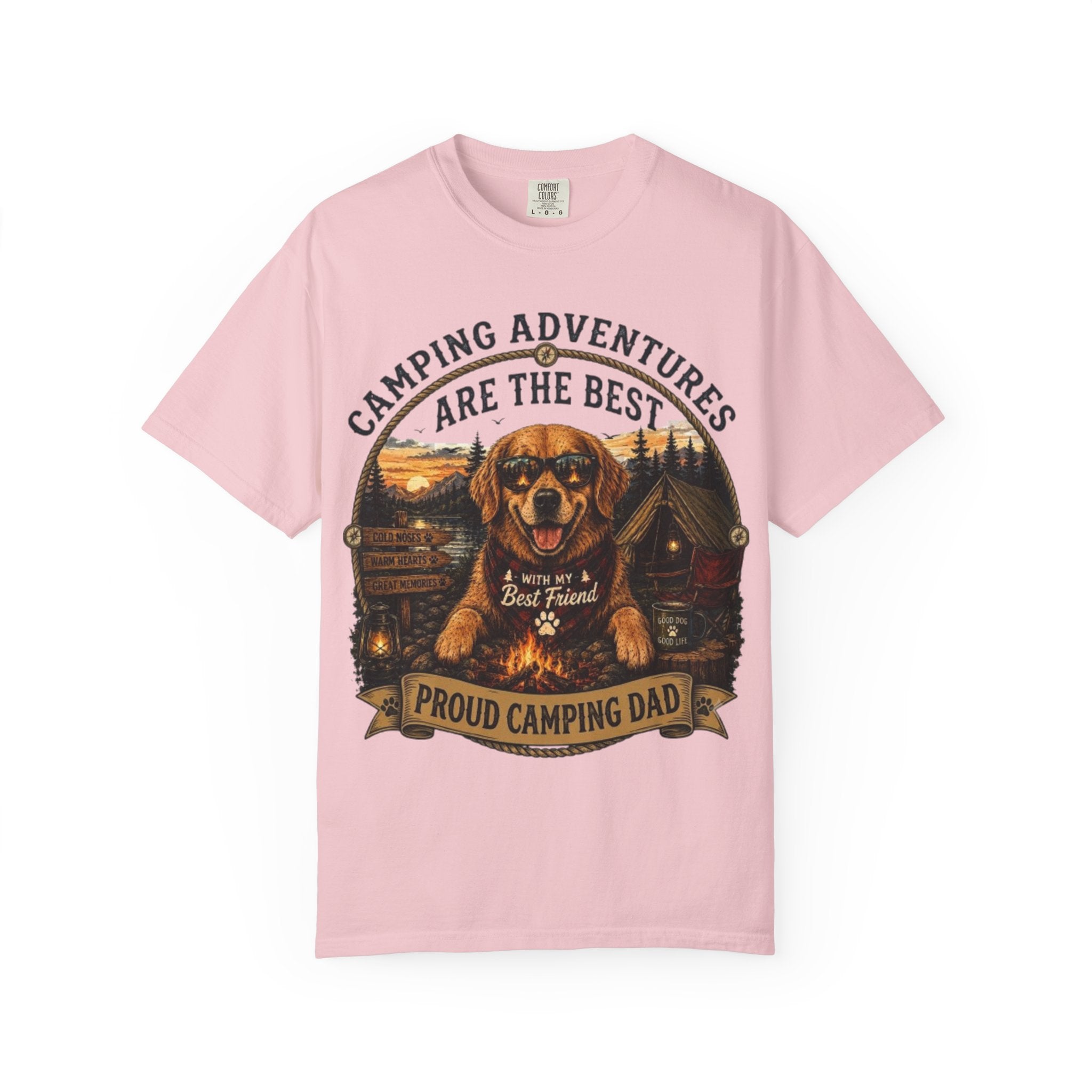 Proud Camping Dog Dad Comfort Colors® T-Shirt