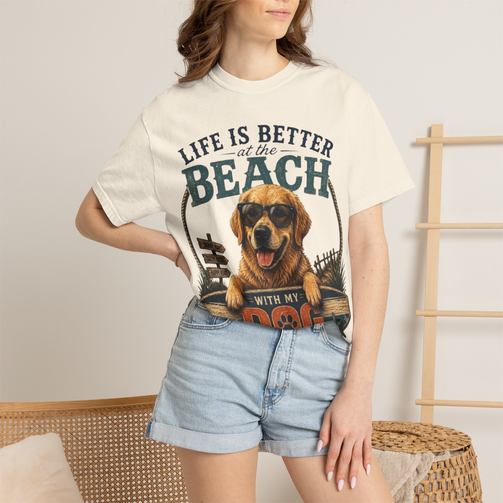 Life Is Better at the Beach With My Dog Comfort Colors® T-Shirt