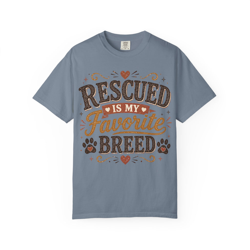 Rescued Is My Favorite Breed Retro T-Shirt