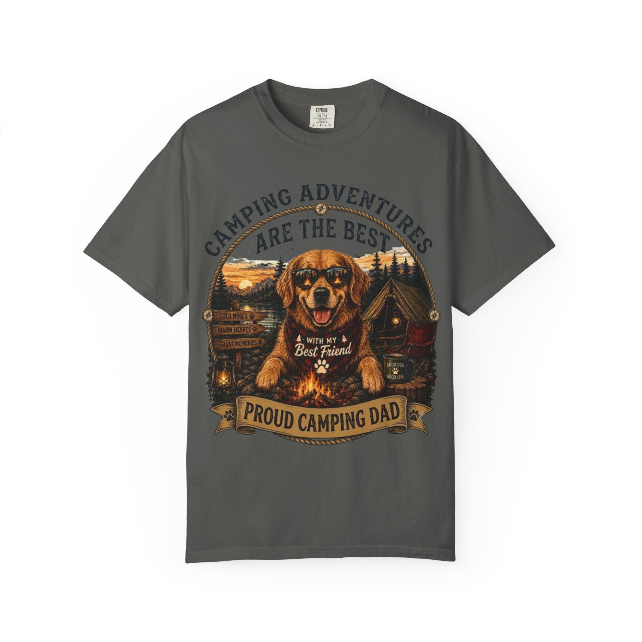 Proud Camping Dog Dad Comfort Colors® T-Shirt