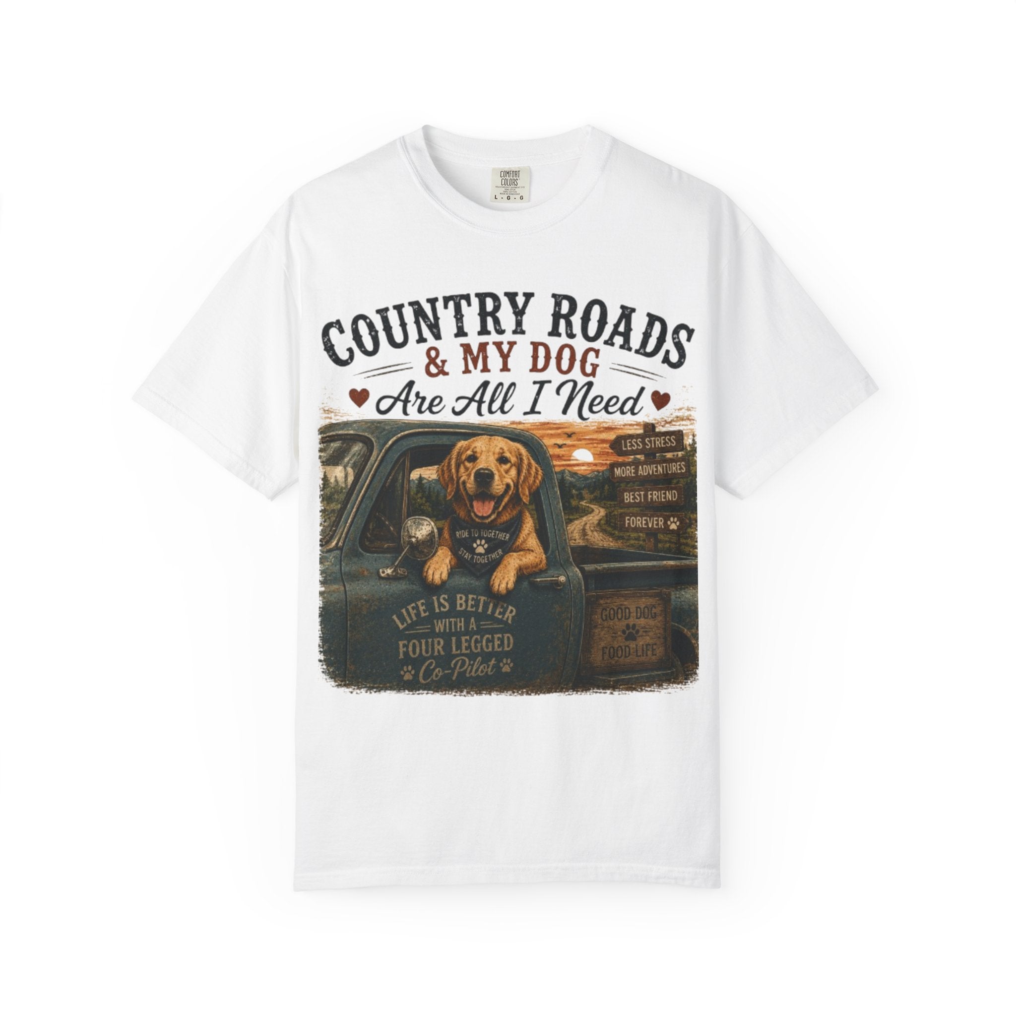Country Roads & My Dog Retro T-Shirt