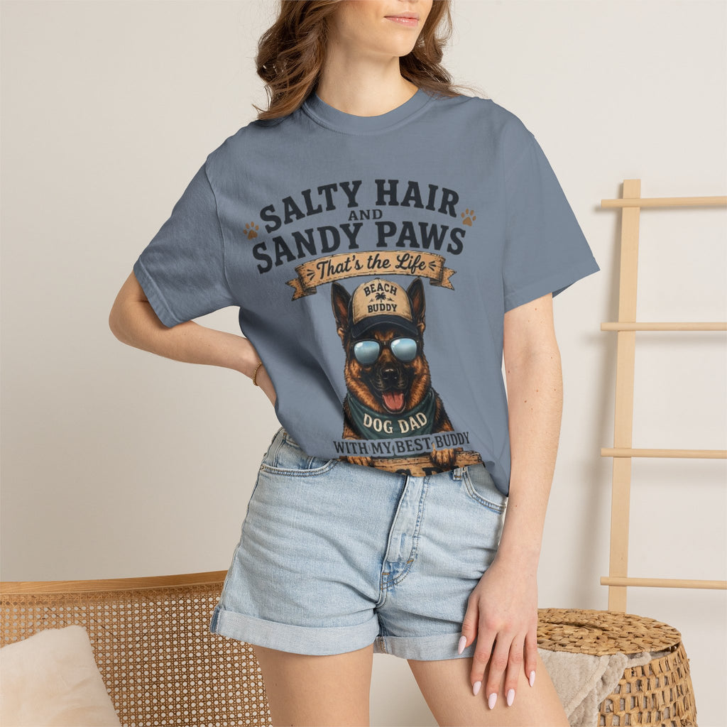 Salty Hair & Sandy Paws Dog Dad Comfort Colors® T-Shirt