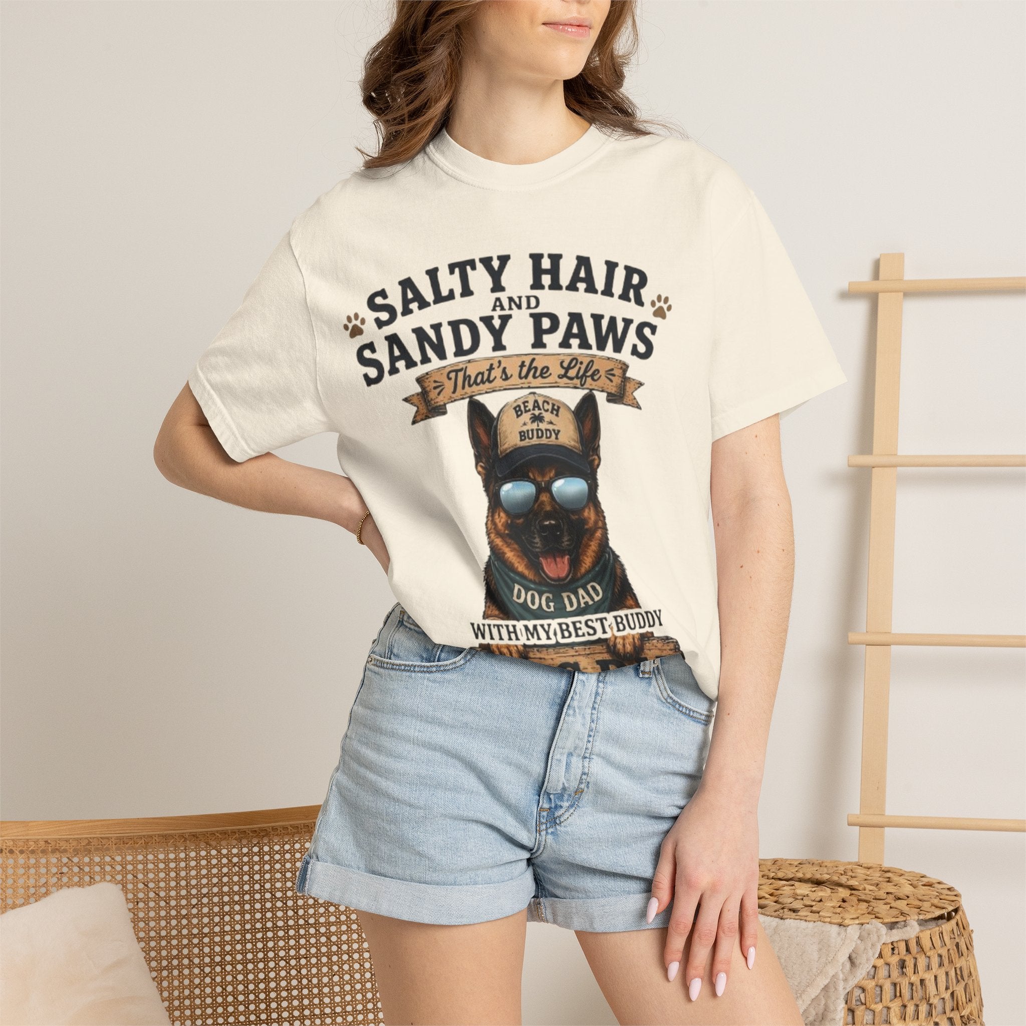 Salty Hair & Sandy Paws Dog Dad Comfort Colors® T-Shirt