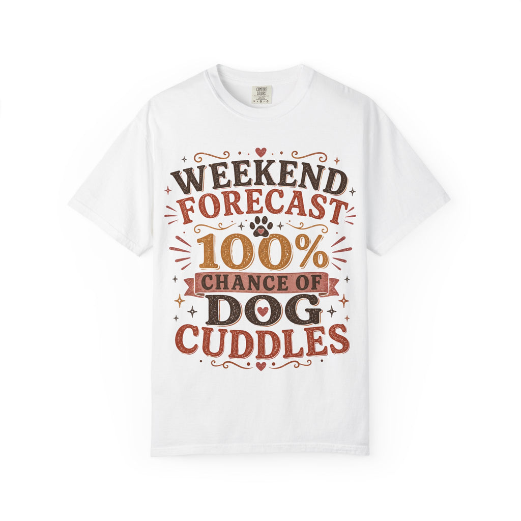 Weekend Forecast: 100% Chance Of Dog Cuddles Retro T-Shirt