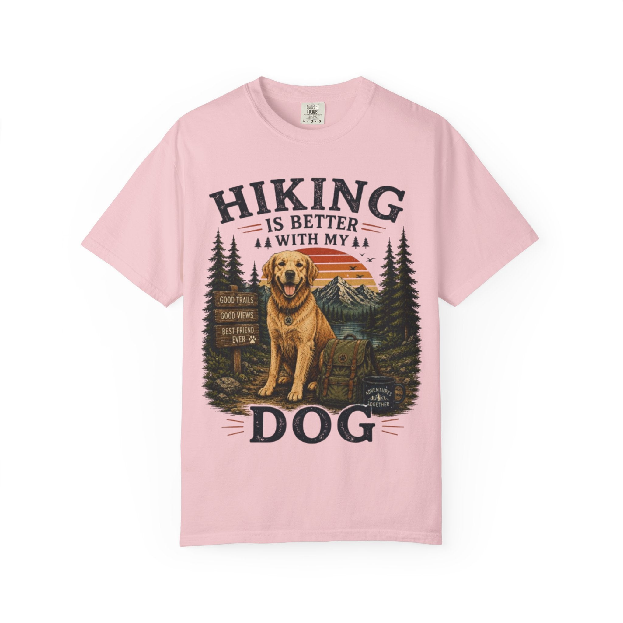 Hiking Is Better With My Dog Retro T-Shirt