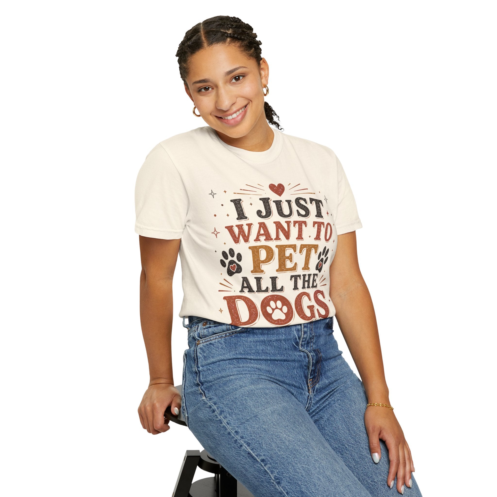 I Just Want To Pet All The Dogs Retro T-Shirt