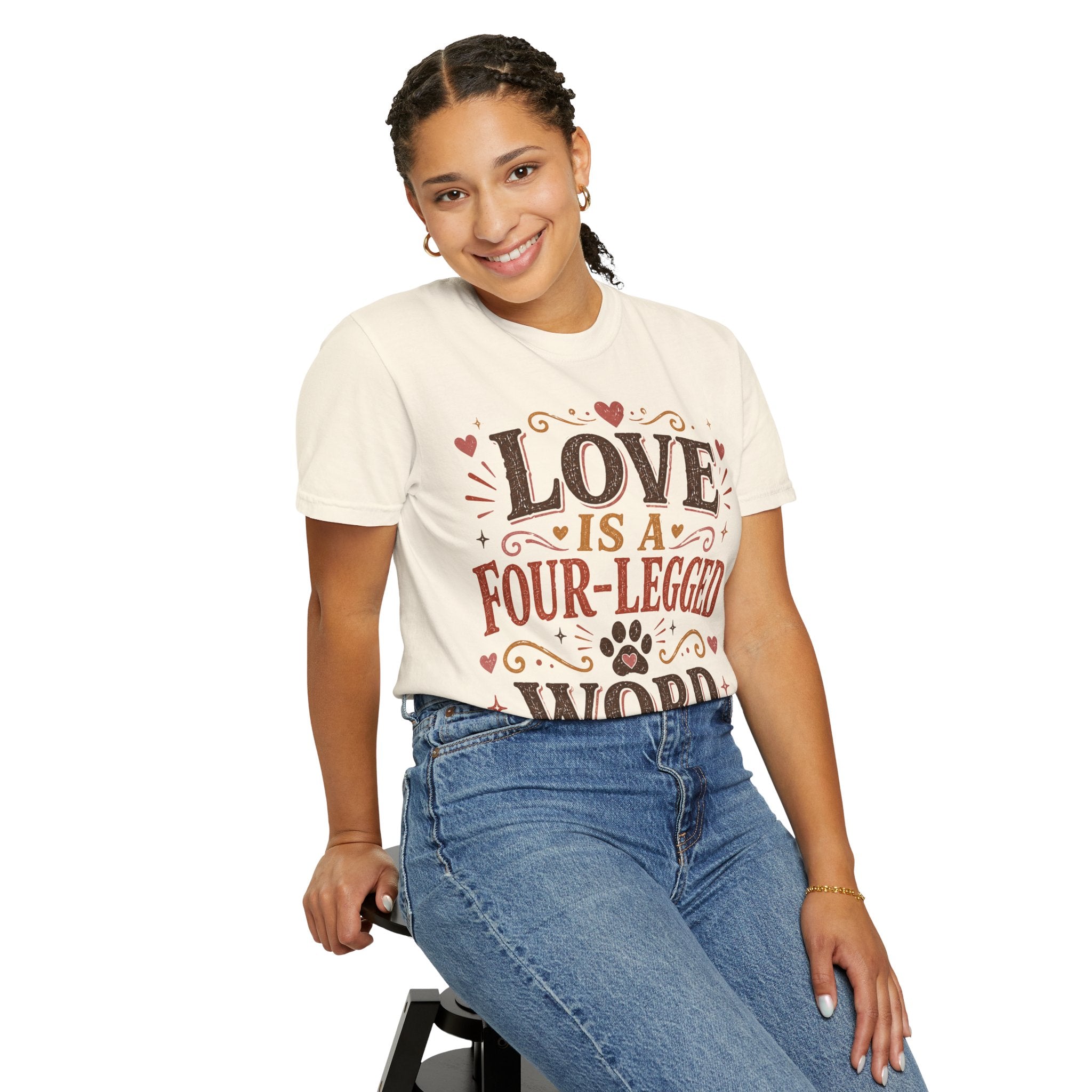 Love Is A Four-Legged Word Retro T-Shirt