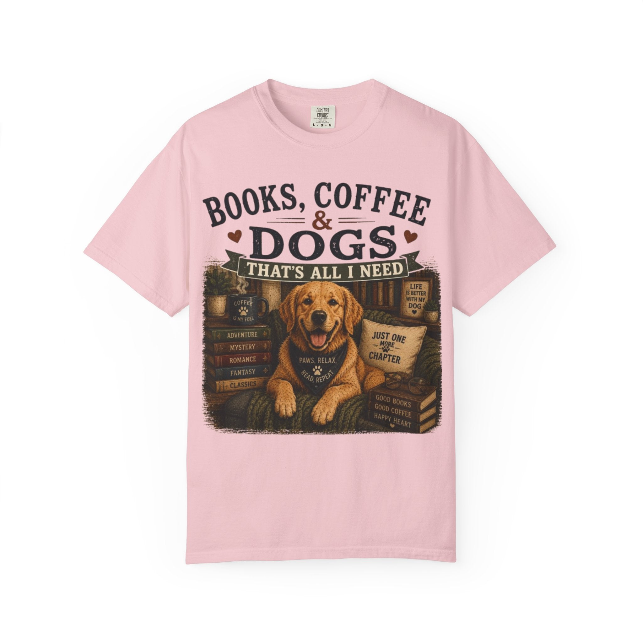 Books, Coffee & Dogs That's All I Need Retro T-Shirt