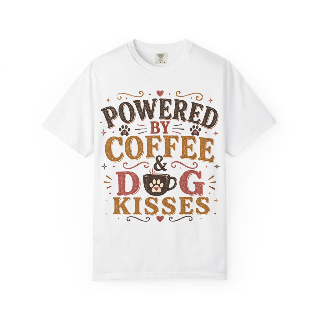 Powered By Coffee & Dog Kisses Retro T-Shirt