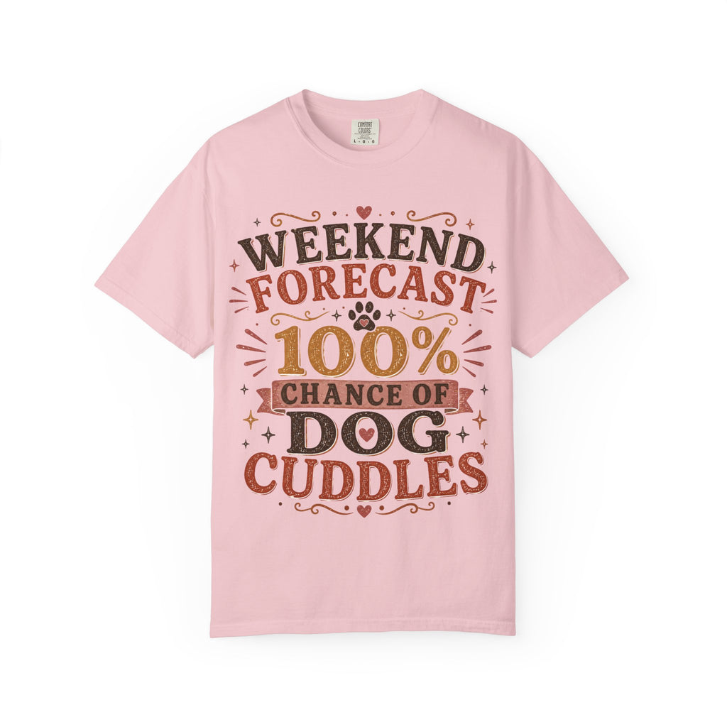 Weekend Forecast: 100% Chance Of Dog Cuddles Retro T-Shirt