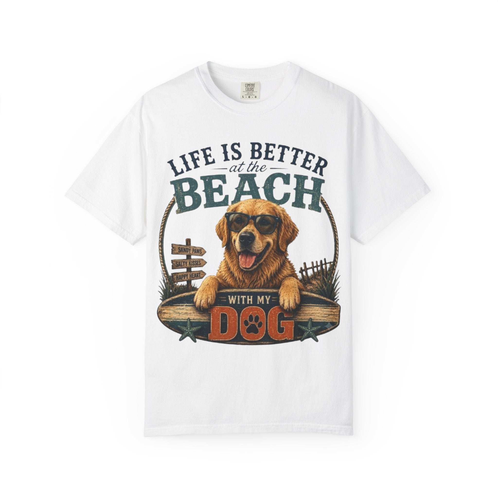 Life Is Better at the Beach With My Dog Comfort Colors® T-Shirt