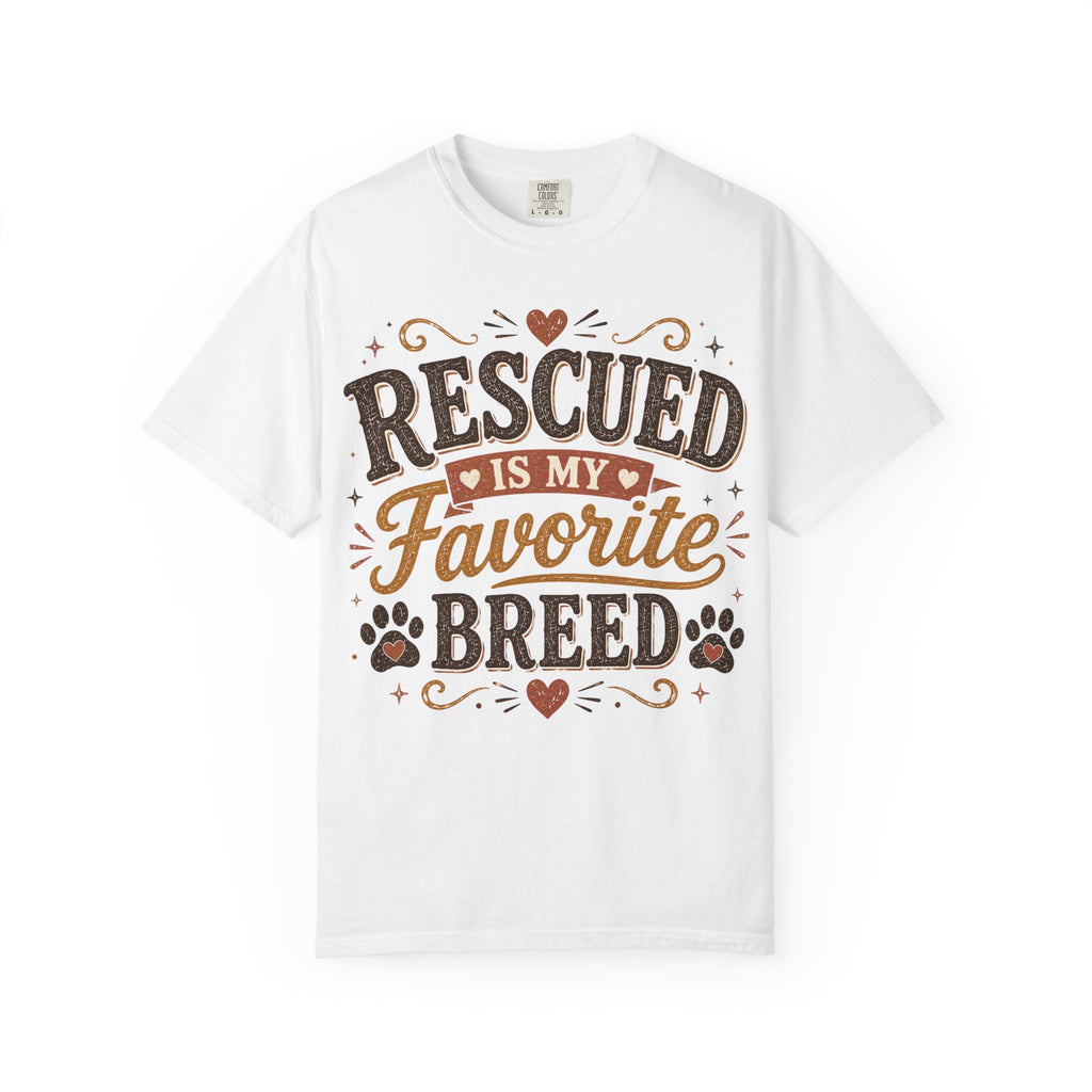 Rescued Is My Favorite Breed Retro T-Shirt