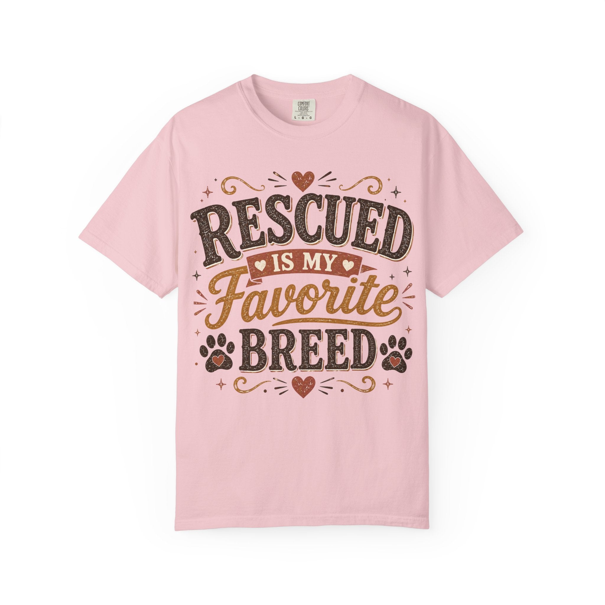 Rescued Is My Favorite Breed Retro T-Shirt