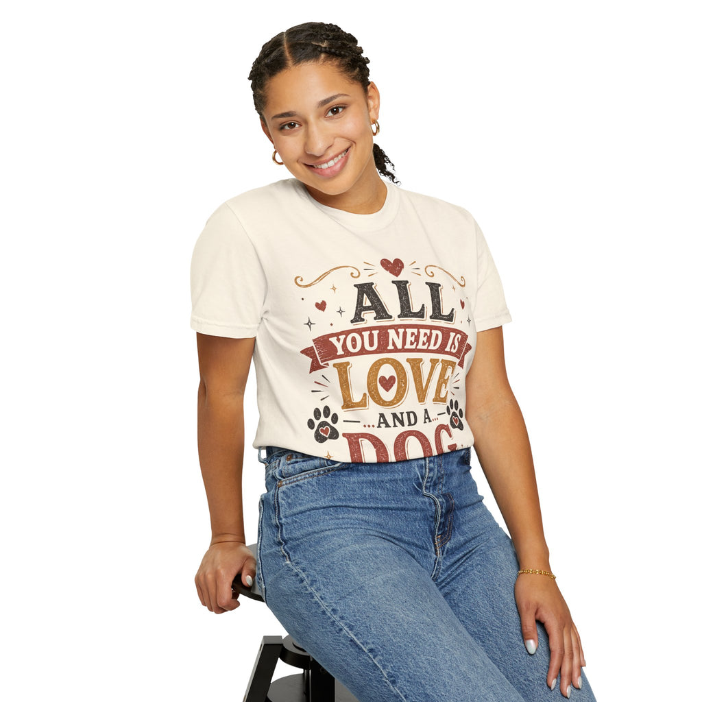 All You Need Is Love... And A Dog Retro T-Shirt