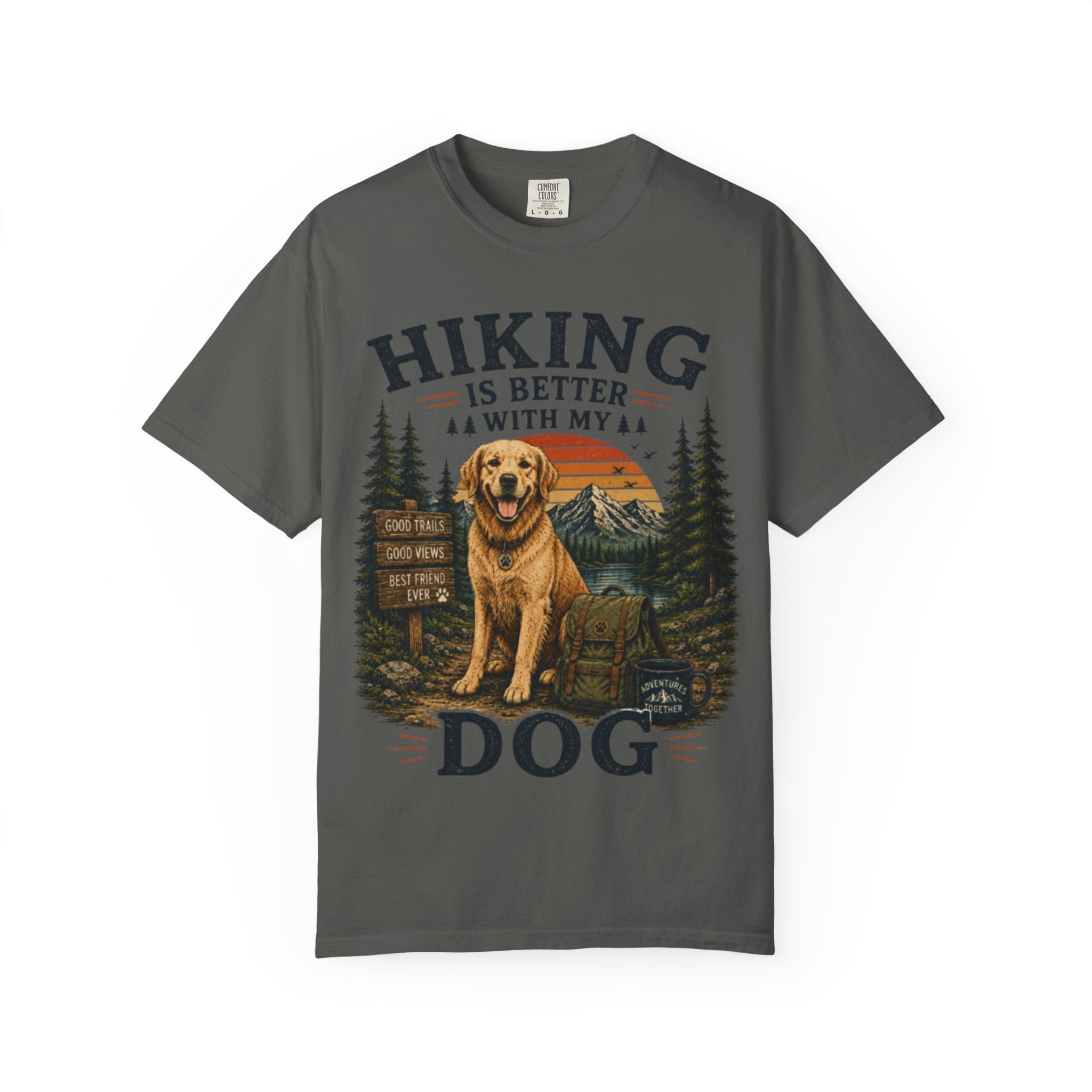 Hiking Is Better With My Dog Retro T-Shirt