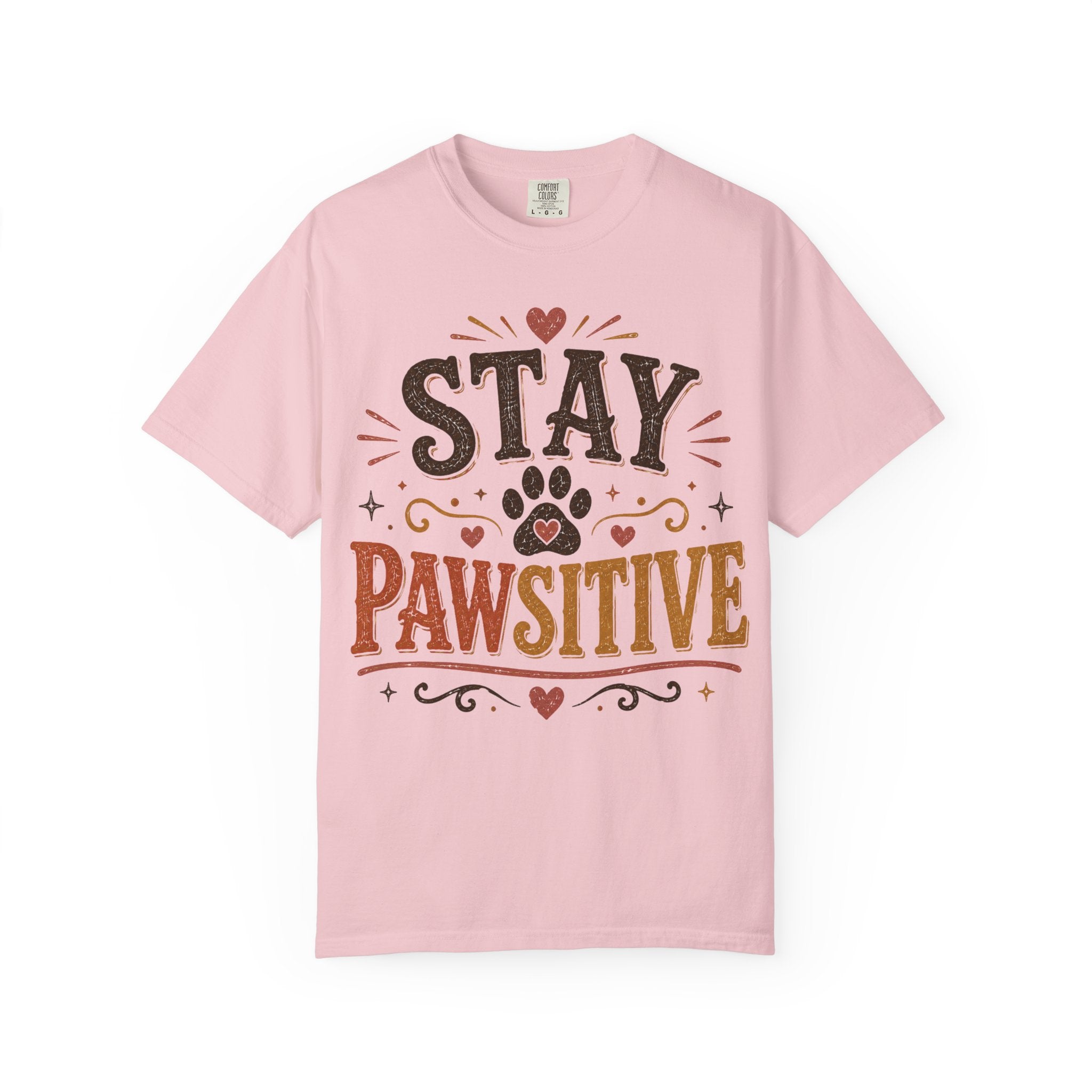 Stay Pawsitive Retro T-Shirt