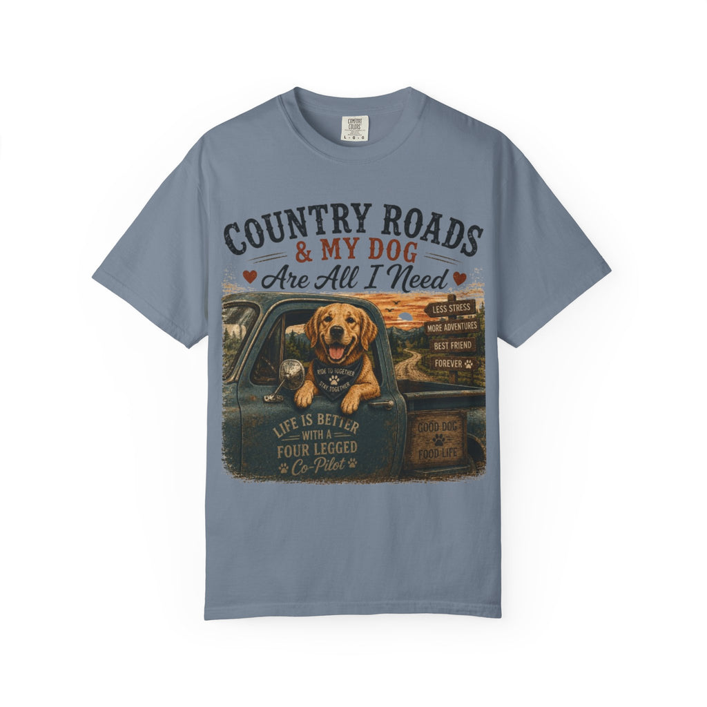 Country Roads & My Dog Retro T-Shirt