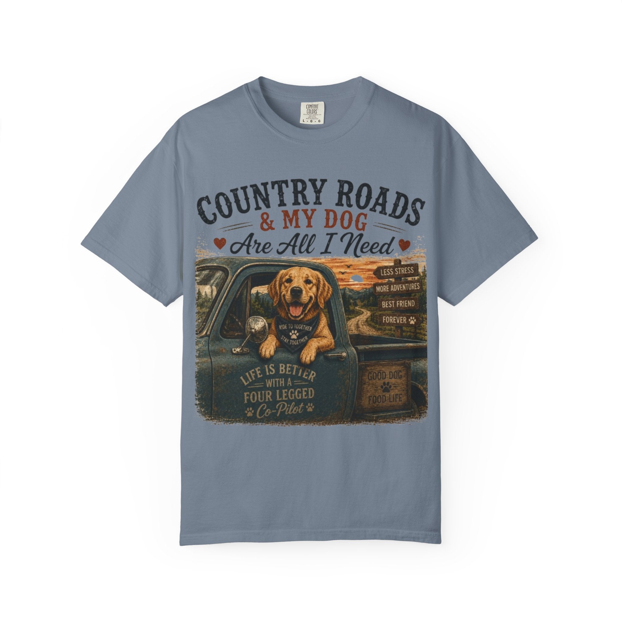 Country Roads & My Dog Retro T-Shirt